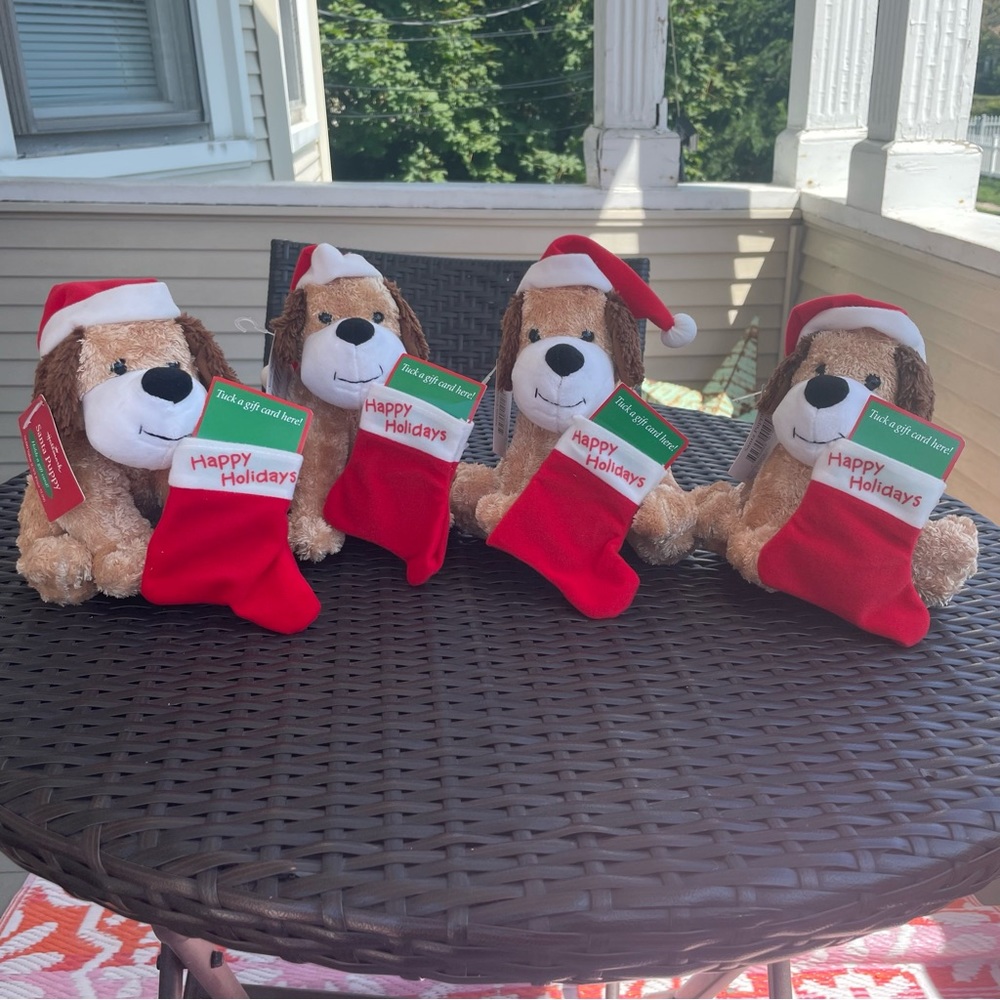 Hallmark Santa Puppy Gift Card Holders (Lot of 4)